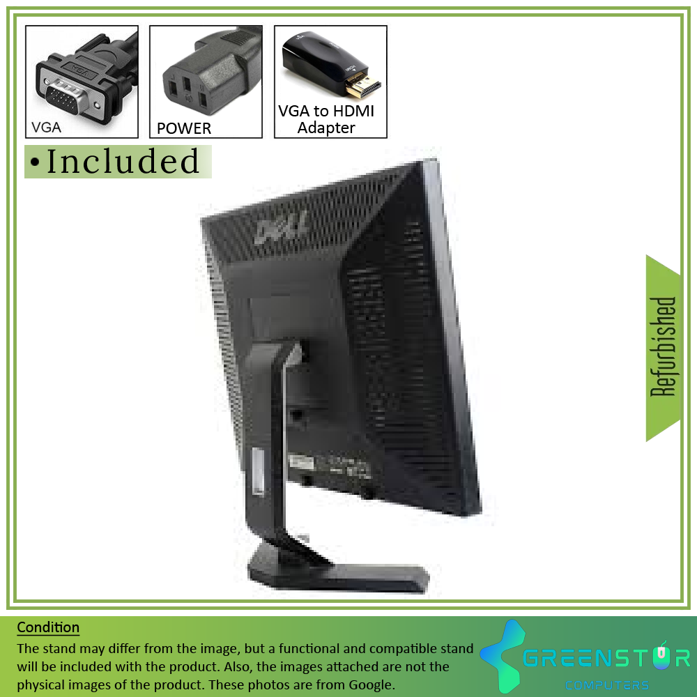  Refurbished(Good) -Dell E198FP 19" Square 1280x1024 Flat Panel LCD TFT Monitor